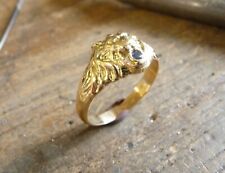 Bague or 18 KT tête de lion