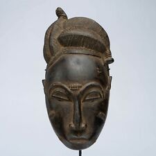 D163 - MASQUE AFRICAIN, ART TRIBAL ANCIEN AFRICAIN, MASQUE BAOULE, RCI