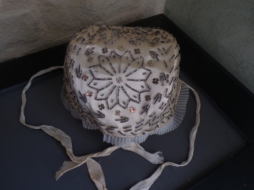Bonnet coiffe bébé brodé - bonnet,