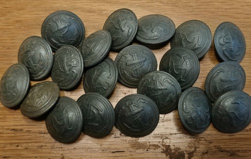 Lot boutons peints kaki - lot,