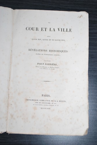 Cour ville sous louis - ville,