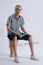 Assis Mâle Mannequin de Vitrine MS-12 Couleur de la Peau Visage Mannequin Mâle