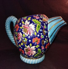 Ancien Pichet en Emaux de Longwy Forme 3321 Rehausseur Masson Justin(J.M.) 17 cm