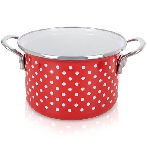 Casserole émaillée rouge - Émaillée,