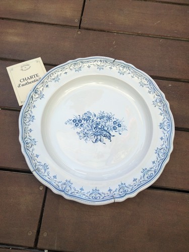 Grande assiette décors fleurs - grande,