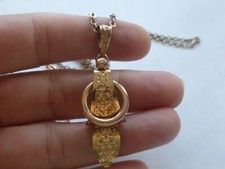 collier ancien plaqué or poinçon 9gr  82cm maille forçat 1,5x0,6cm bon état 