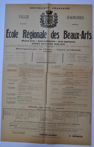Ancienne affiche ecole des - ancienne,