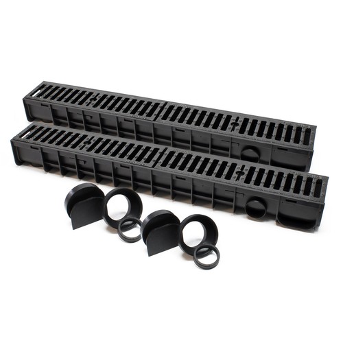 Caniveau 2x1m grille - 2x1m,