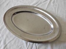 Plat de service ovale en inox  31 x 20,5 cm