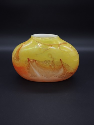 Vase pâte verre - en, jaune