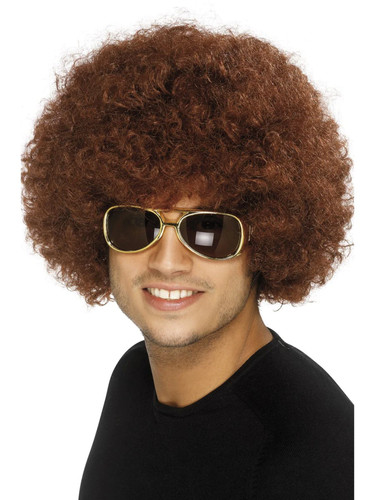 1970s marron perruque afro - marron, 70s