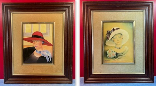 Paire tableau peinture - de,
