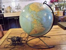 globe terrestre verre lumineux girard/barrere