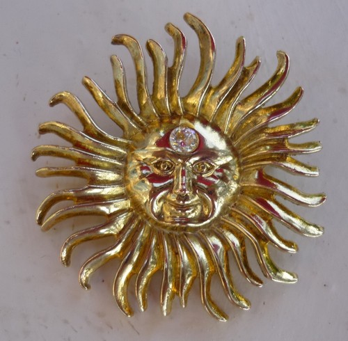 Broche soleil strass style - soleil,