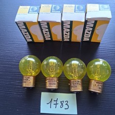 4 AMPOULES /LAMPES 12 Volts 36/45 W  BA21d  jaune MAZDA/2 plots.3 ergots/neuves)