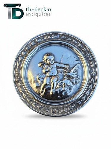 Boite ronde pilules - ronde, argent