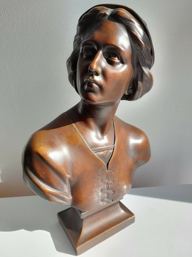 Grand buste bronze de - bronze,