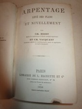 Livre ancien "Arpentage levée