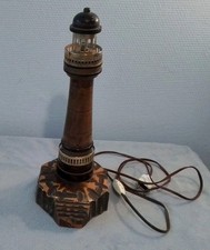 Ancienne Lampe Phare Avec Petit Tiroir   Haut 35 Cm Souvenir De Mer An 1960/70