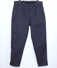 Vintage 1980s Grey Cotton Pique Work Chore Pants LE LABOUREUR W38 Made in France