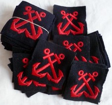 1 Tissu ANCRE DE BRAS RFM RBFM ORIGINAL 2° GUERRE FUSILIERS MARINS UNIFORME WWII