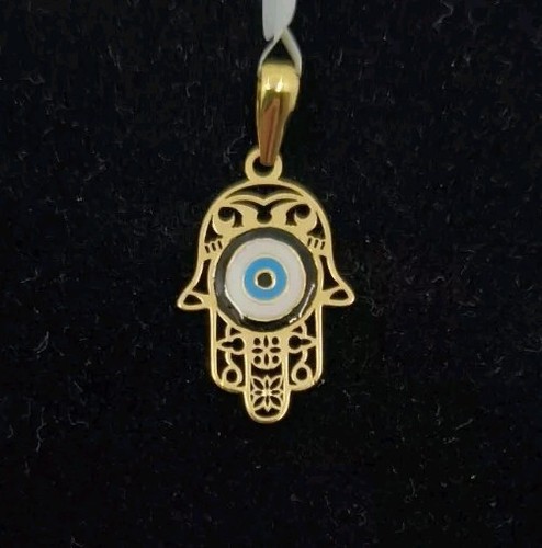 Pendentif 18k 750 mls main - or,