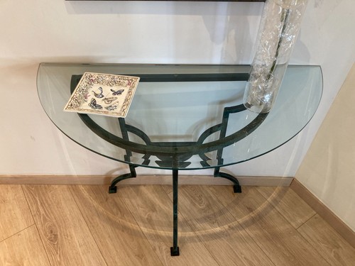 Table console demi lune - table, en