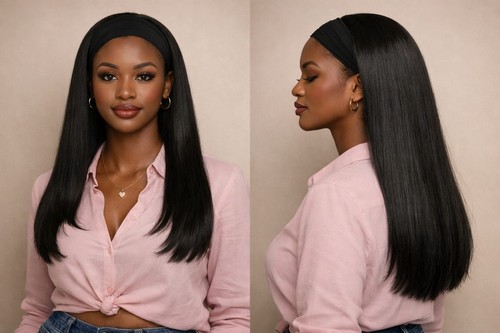 Perruque femme noire - femme, lisse