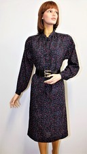 CHRISTIAN DIOR BOUTIQUE Vintage 80s Long Sleeves Dress 44FR 12US Made in France