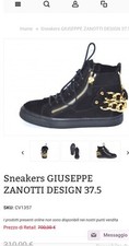 Baskets Botines Giuseppe Zanotti Noir chaine dore  37