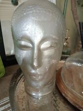 Tête De Mannequin Vintage Verre Moulé 60/70 