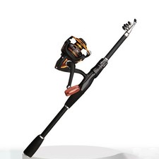 Canne à pêche portable matériau fibre de carbone pêche en eau douce action m