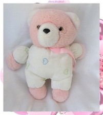 Doudou Peluche Ours Rose Corps