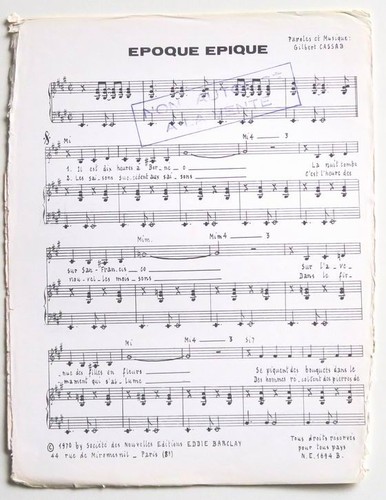 Partition vintage sheet music