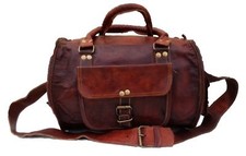 Véritable Marron Cuir Souple Homme Sacs à Main Voyage Sac Transport Gym Épaule