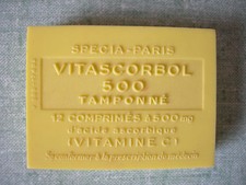 BOITE PLASTIQUE ANCIENNE : VITASCORBOL 500 LABO SPECIA – MEDICAMENT PHARMACIE