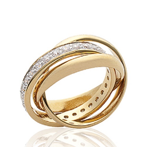 Bague anneaux zirconium - bague,
