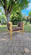 Fauteuil empire léopard