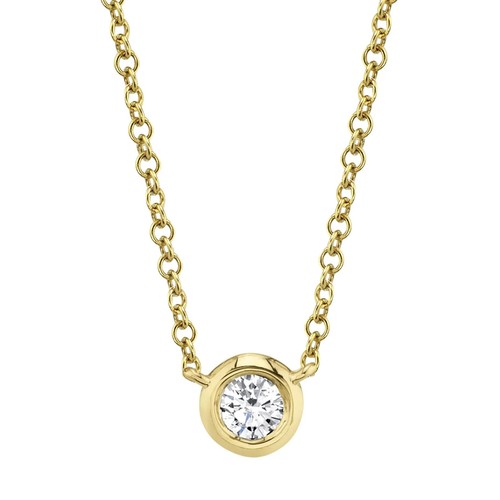 Pendentif solitaire diamant - en,