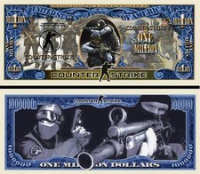 COUNTER STRIKE BILLET 1 MILLION DOLLARS US ! Collection Jeu Vidéo Série GAMER CS