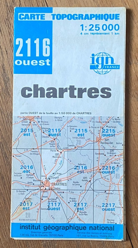 Carte ign série - ign, bleue