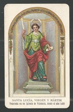 Image pieuse ancianne de Santa