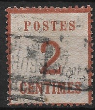 TIMBRE ALSACE LORRAINE 2c BRUN