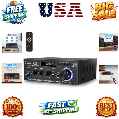 Stereo audio amplifier 300w - audio, amplifier,300w