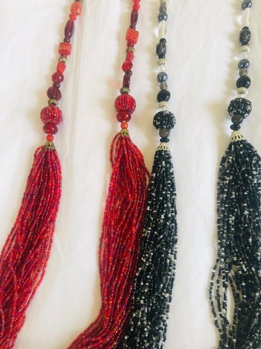 Estate statement beaded long - beaded,