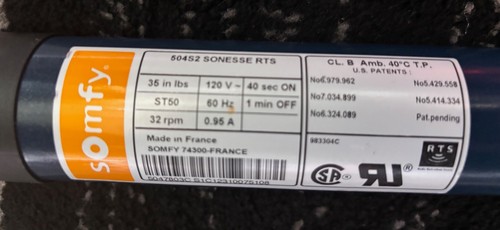 Somfy 504s2 sonesse rts roller - 504s2,