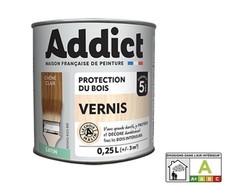Vernis protection bois haute résistance teinte chêne clair satin 250ML ADDICT