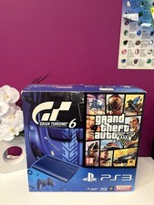 Console Sony Pack PS3 slim bleu 500 Go Gran turismo 6 + Gta V