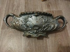 Ancienne jardinière en fonte à décors floraux art déco ou nouveau 1900