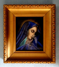MATER DOLOROSA par Robert SARLANDIE 1901-1986 EMAIL DE LIMOGES sur cuivre
